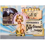 The Boyfriend (1971) UK Quad poster, for the Ken Russell musical starring Twiggy, folded,