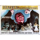 Dracula Has Risen From The Grave (1968) British Quad film poster, artwork by Tom Chantrell,