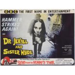 Dr. Jekyll And Sister Hyde (1971) British Quad film poster, Hammer Production, artwork by Tom