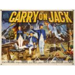 Carry On Jack (1963) British Quad film poster, artwork by Tom Chantrell, folded, 30 x 40 inches.