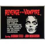 Revenge of The Vampire (1961) British Quad film poster, starring Barbara Steele, folded,