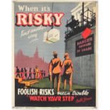 'When it's Risky Find Another Way' - Original Vintage information poster by Bill Jones,