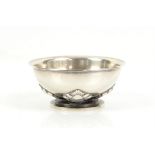 Georg Jensen silver salt dish, with acorn decoration, with makers mark, stamped 925 S,