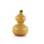 A Double Gourd Sake Bottle Tokkuri with stopper . Edo period on the base and a faint inscription .