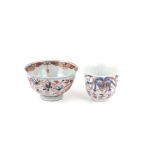Two Japanese Imari/Kutani pieces a Cup and a Bowl , Edo Period the cup painted with Phoenixes (