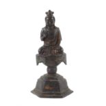 A Japanese Bronze Sculpture of Kannon Bosatsu , Edo Period , 17th/18th century the Buddha is shown