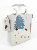 Radley signature Winter Wonderland tote in grey together with matching wallet/purse.