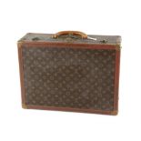 Louis Vuitton, Monogram, a coated canvas and leather hard suitcase, with leather trim,