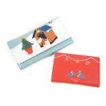 Radley Christmas time special wallet in green, original tag, and dust bag, Christmas pudding.