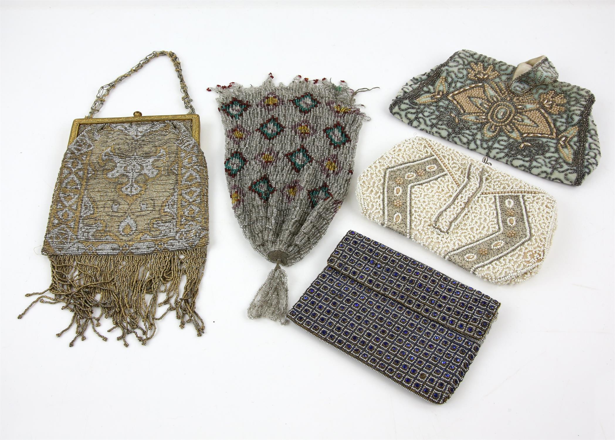 Collection of Art Deco, Victorian, Edwardian and later beaded evening bags