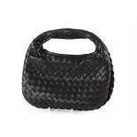 Bottega Veneta black leather clutch with zipped top and suede interior, dust bag,