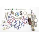 Collection of costume jewellery, including, three Butler and Wilson necklaces, Desigual collar