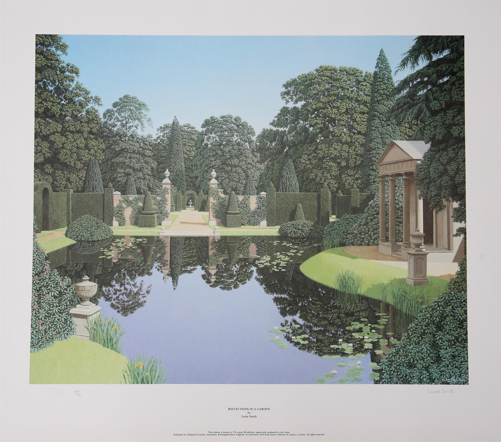 Leslie Smith (b. 1948), 'Reflections in a Garden'. Duplicate series of over 100 limited-edition