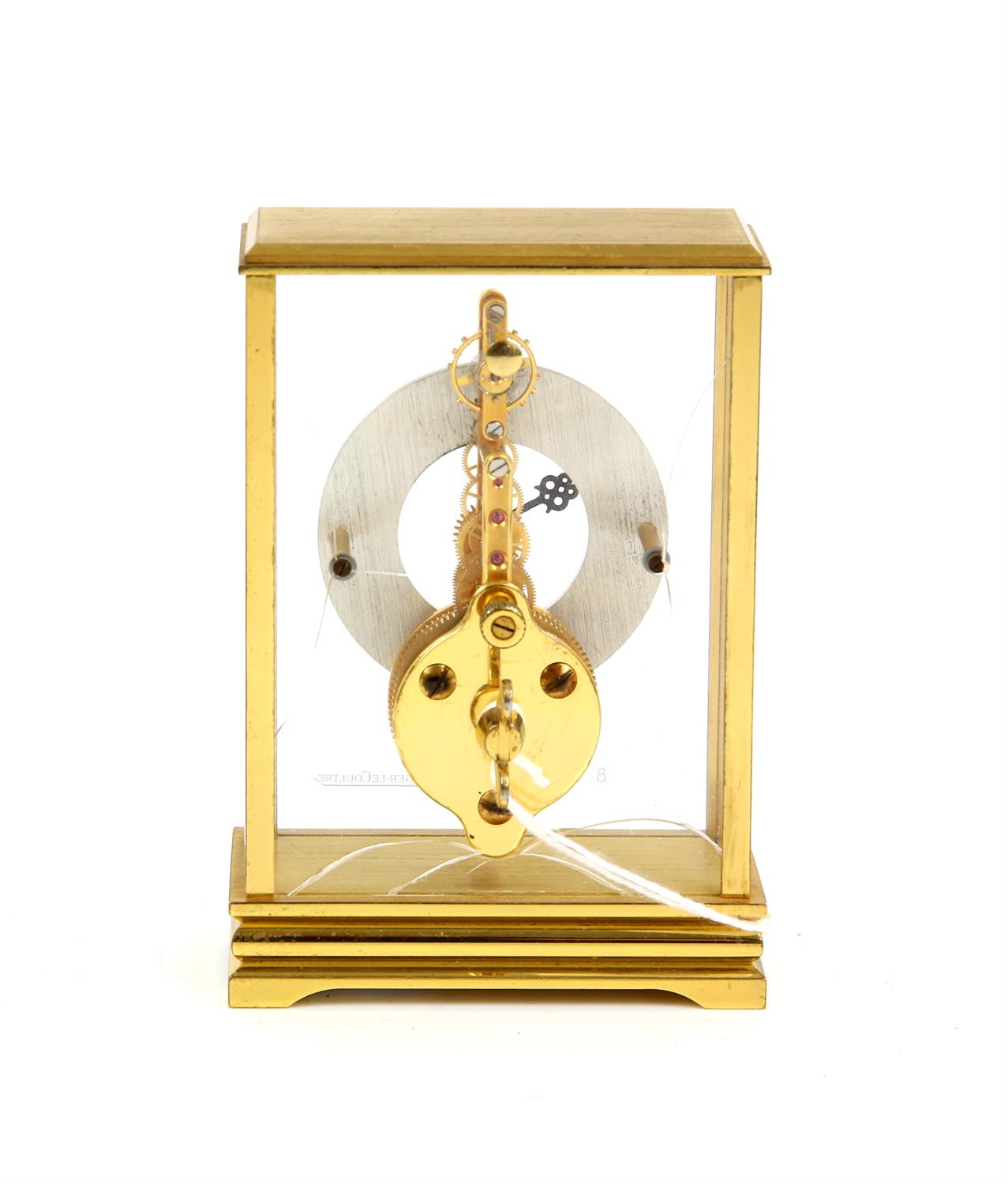 Jaeger Le Coultre desk timepiece, with Roman numeral chapter ring and gilt brass case, No 533, - Image 2 of 2