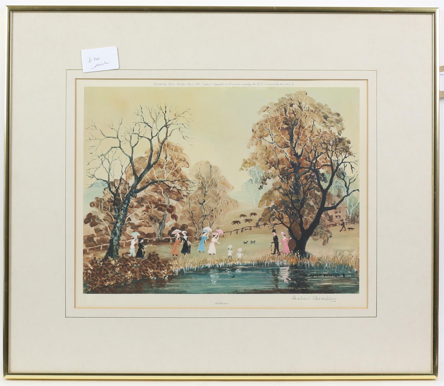 Helen Bradley (1900-1979), set of prints depicting the four seasons. Signed in pencil to margin. - Image 2 of 4