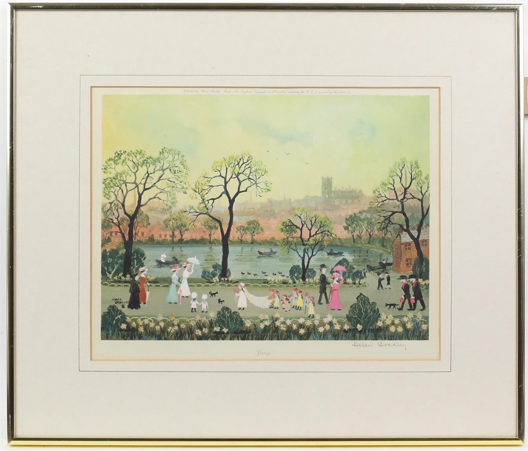 Helen Bradley (1900-1979), set of prints depicting the four seasons. Signed in pencil to margin. - Image 4 of 4