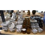 Spode Chelsea Bird tea service, comprising 12 cups and saucers, 5 egg cups, milk jug,