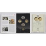 A War to End all Wars Set 1914 – 1918, containing five coins, including Elizabeth II 9 ct gold