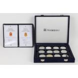 HM Queen Elizabeth II Royal Crown Collection by Westminster Mint, twenty-four coins including a