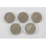 Elizabeth II Royal Crowns Collection, containing five cupro-nickel coins, including 2012 South