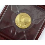 World food day gold medal, dated 16 th October 1987, designed by Jose Aurelio, with 'Rome' on it,