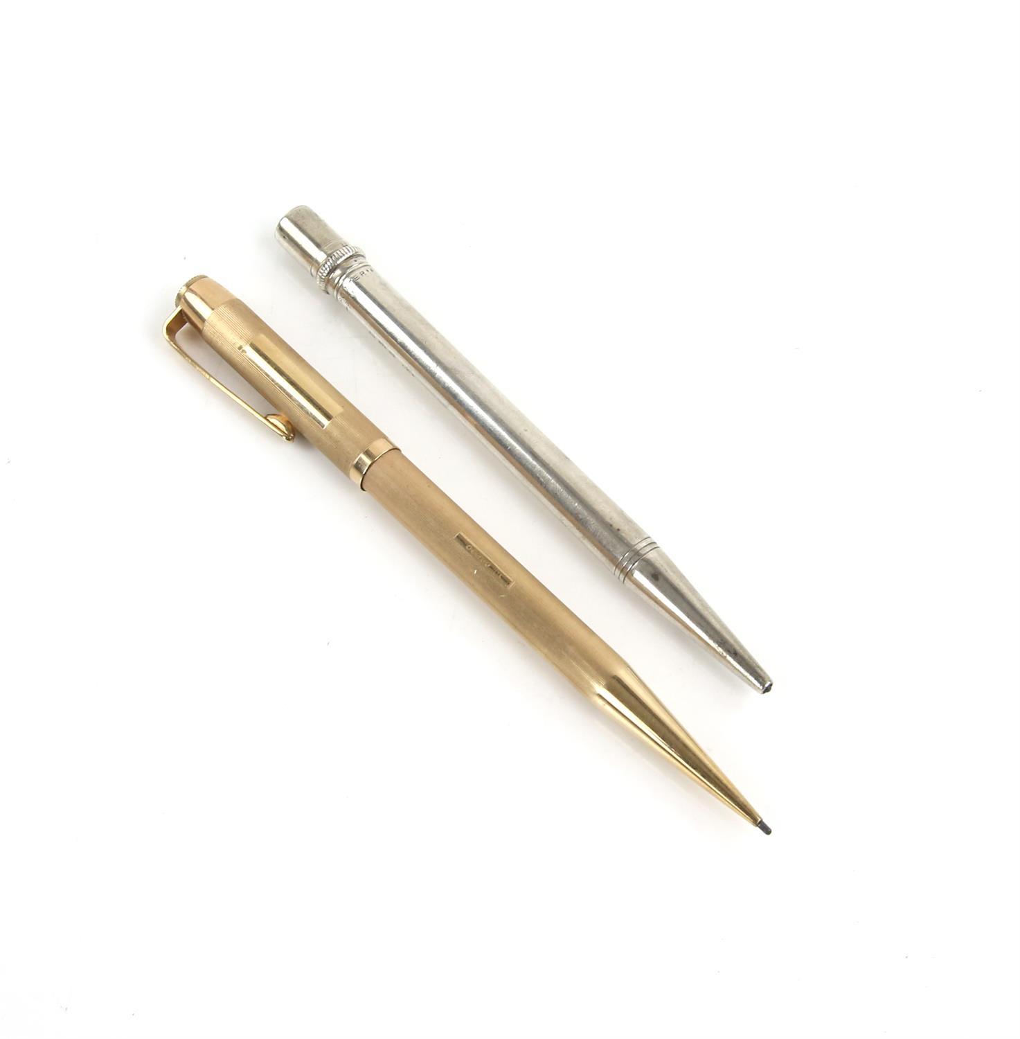 9 carat gold Yard O Led propelling pencil London 1965, and 5 silver propelling pencils , - Image 2 of 5