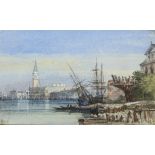 William Wyld (British, 1806-1889), Doge's Palace, Venice. Watercolour and pencil. Signed lower left.