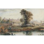 John Varley (British, 1778-1842), view of Windsor Castle. Watercolour. Framed and glazed.