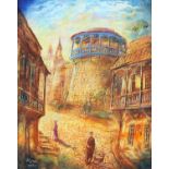 Georgian School, 'Old Tbilisi Round Tower' (2006). Pastel. Framed and glazed. 25 x 20cm.