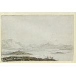 Thomas Girtin (British, 1775-1802), Loch Lomond. Watercolour and pencil. Framed and glazed.