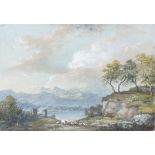 Paul Sandby RA (British, c.1730-1809), Landscape in Wales. Watercolour and body colour.