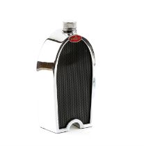 A 'Ruddspeed LTD' chrome decanter No. 909778, in the form of Bugatti front radiator grill 20 x 11cm