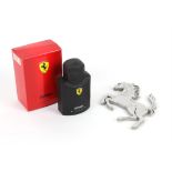Ferrari bundle - two aftershave bottles (one boxed, one opened) and one metallic 'Prancing Horse'