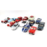 Large lot of toy cars (x22) - mostly Burago 1/18 scale examples