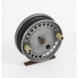 J W Young and Sons Redditch, fishing reel specialists, with ratchett off/on switch, 3.75",