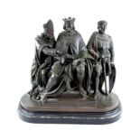 After François Théodore Devaulx (1808-1870), bronze, King John Signing Magna Carta at Runnymede,