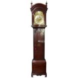 Late 18th / early 19th century mahogany eight day longcase clock, the arched dial signed James