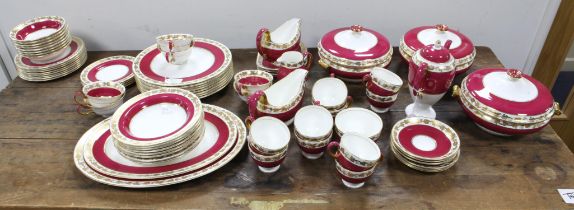 Wedgwood Whitehall pattern dinner, tea and coffee service, comprising eight dinner plates,27.