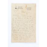 Signed Rudyard Kipling letter, dated 2nd February 1922. Letter headed 'Bateman's, Burwash, Sussex'.