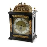 Eighteenth-century bracket clock, marked Strigel, London. Height 35cm approx.