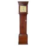 Late 18th century mahogany eight day longcase clock, c.1770, the square brass dial with Roman and