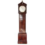 Regency mahogany eight day longcase clock, the circular silvered dial signed 'Seagood, London',