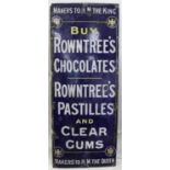 Rowntree's Chocolate enamel advertising sign, 152 x 61cm approx.