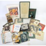 An interesting collection of ephemera including engravings, postcards, WW1 photographs and