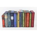 Set of Folio Society books, to include: Homer's Iliad, John Byng, 'Rides Round Britain', A. J. P.