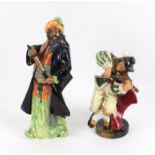 Royal Doulton figures: 'The Fiddler' HN2171, H22 cm, and 'Blue Beard' HN2105, H28 cm (2)