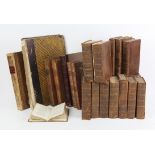 A large and interesting collection of leather bound books including The History of Windsor,