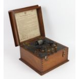 Mahogany cased Ethophone No. 1, by Burndept Ltd, with BBC instruction label to the interior,