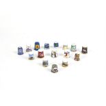 Collection of china thimbles, approximately 200