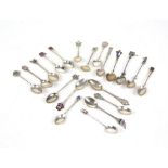 Collection of silver and other "Souvenir" tea spoons, ( gross weight 8.5oz approx.